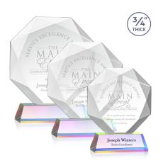 Gregory on Helton Base Prismatic Polygon Crystal Trophy - Crystal Trophies