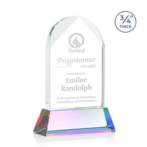 Awards and Plaques - Crystal Trophies - Cortez on Helton Prismatic Peaks Crystal Trophy