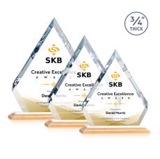 Apex Full Color Bamboo/White Wood Trophy - Crystal Trophies
