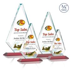 Crowell Full Color Red Crystal Trophy - Crystal Trophies