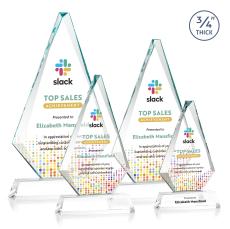 Crowell Full Color on Helton Starfire Crystal Trophy - Crystal Trophies