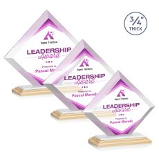 Carlson Full Color Bamboo/White Wood Trophy - Eco-Friendly Trophies