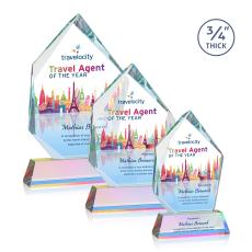 Boone Ice Peak Full Color on Helton Prismatic Peaks Crystal Trophy - Crystal Trophies