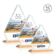 Mayer Full Color Bamboo/White Wood Trophy - Eco-Friendly Trophies