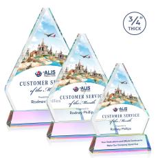 Mayer Full Color on Helton Prismatic Crystal Trophy - Crystal Trophies