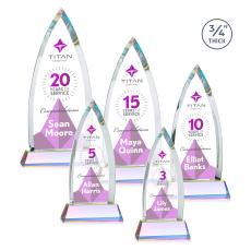 Valdes Full Color on Helton Prismatic Crystal Trophy - Crystal Trophies