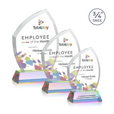 Wilco Full Color on Helton Base Prismatic Peaks Crystal Trophy - Crystal Trophies