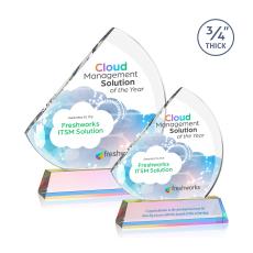 Yanez Full Color on Helton Prismatic Peaks Crystal Trophy - Custom Trophies