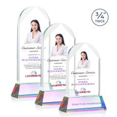 Cortez Full Color on Helton Prismatic Peaks Crystal Trophy - Crystal Trophies