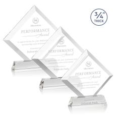 Carlson on Helton Base Clear Crystal Trophy - Crystal Trophies
