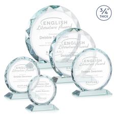 Clarke Clear Circle Crystal Trophy - Crystal Trophies