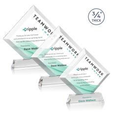 Carlson Full Color on Helton Base Clear Crystal Trophy - Crystal Trophies