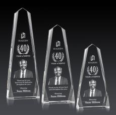 Geneva 3D Obelisk Crystal Trophy - Crystal Trophies