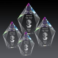 Barron 3D Prismatic Polygon Crystal Trophy - Crystal Trophies