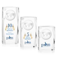 Hardin Globe Full Color Crystal Trophy - Crystal Trophies