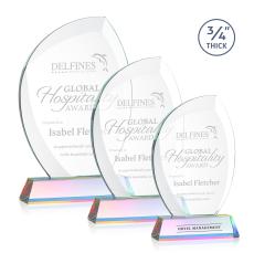 Oakes on Helton Base Prismatic Peaks Crystal Trophy - Crystal Trophies
