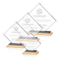 Argueta Bamboo/Black Wood Trophy - Crystal Trophies