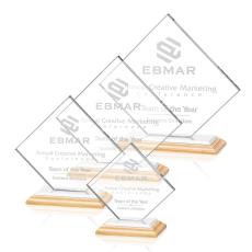 Employee Gifts - Argueta Bamboo/White Wood Trophy