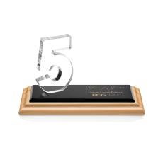 Hutchison Anniversary Bamboo/Black Wood Trophy - Crystal Trophies