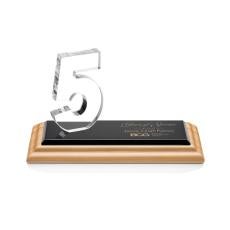 Hutchison Anniversary Bamboo/Black Wood Trophy - Eco-Friendly Trophies
