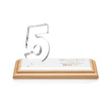Hutchison Anniversary Bamboo/White Wood Trophy - Crystal Trophies