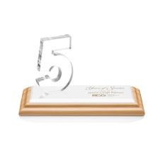 Hutchison Anniversary Bamboo/White Wood Trophy - Eco-Friendly Trophies