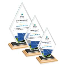 Spicer Full Color Bamboo/Black Wood Trophy - Crystal Trophies