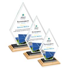 Spicer Full Color Bamboo/Black Wood Trophy - Eco-Friendly Trophies