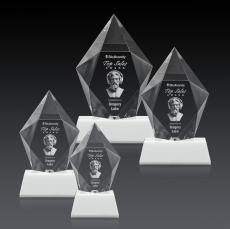 Barron 3D on Base Fagan Polygon Crystal Trophy - Crystal Trophies