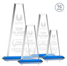 Barrios Tower Sky Blue Towers Crystal Trophy - Crystal Trophies