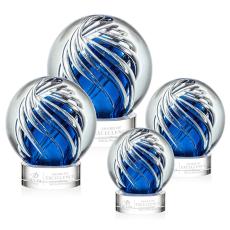 Truong on Lockwood Base Clear Globe Glass Trophy - Glass Trophies