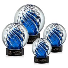 Truong on Lockwood Base Black Globe Glass Trophy - Glass Trophies
