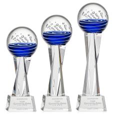 Darby on Saldana Crystal Base Clear Globe Glass Trophy - Glass Trophies