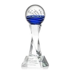 Darby on Spirale Spire Base Clear Globe Glass Trophy - Glass Trophies