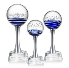 Darby on Wilshire Base Clear Globe Glass Trophy - Glass Trophies
