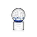 Rudolph on Round Base Clear Globe Glass Trophy