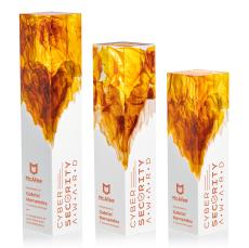 Brandino Orange Towers Acrylic Trophy - Acrylic Trophies