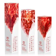 Brandino Red Towers Acrylic Trophy - Acrylic Trophies