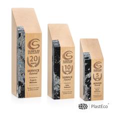 Verde PlastEco Charcoal Towers Wood Trophy - Eco-Friendly Trophies