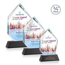 Boone Ice Peak Full Color on Helton Black Peaks Crystal Trophy - Custom Trophies