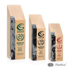 Verde PlastEco Charcoal Towers Wood Trophy - Eco-Friendly Trophies