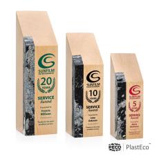 Verde PlastEco Charcoal Towers Wood Trophy - Eco-Friendly Trophies