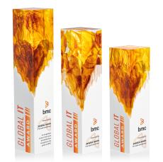 Brandino Full Color Orange Towers Acrylic Trophy - Acrylic Trophies