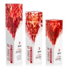 Brandino Full Color Red Towers Acrylic Trophy - Acrylic Trophies