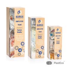 Midori PlastEco Full Color Rogue River Towers Wood Trophy - Eco-Friendly Trophies