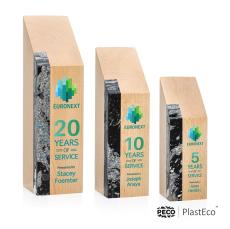 Verde PlastEco Full Color Charcoal Towers Wood Trophy - Eco-Friendly Trophies