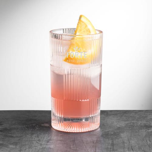 Custom Barware Glasses - Cocktail Glasses - Newman Hiball - Deep Etch