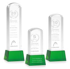 Silkwood on Base Green Towers Crystal Trophy - Crystal Trophies