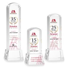 Silkwood Full Color on Base Clear Towers Crystal Trophy - Crystal Trophies