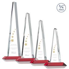 Womack Tower Red Towers Crystal Trophy - Crystal Trophies